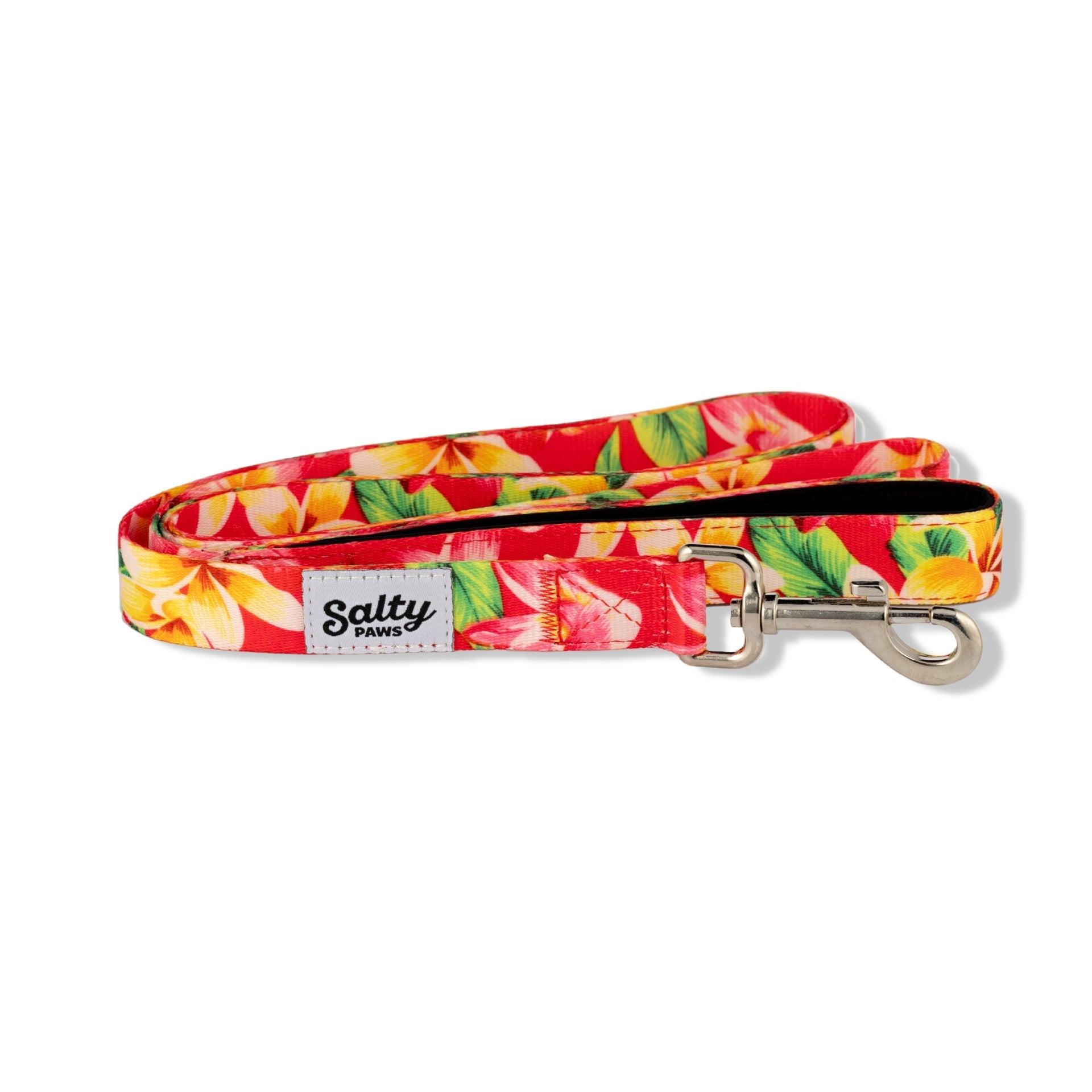 Salty Paws Pink Floral Tropical Hawaiian Dog Leash — 6ft